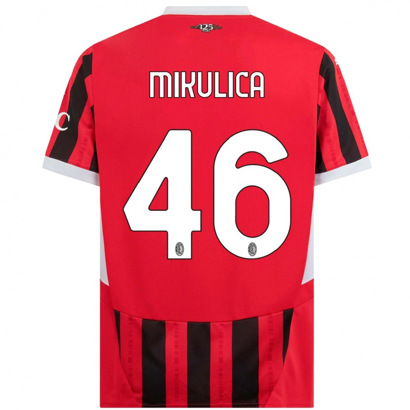 Danxen Kinderen Petra Mikulica #46 Rood Zwart Thuisshirt Thuistenue 2024/25 T-Shirt