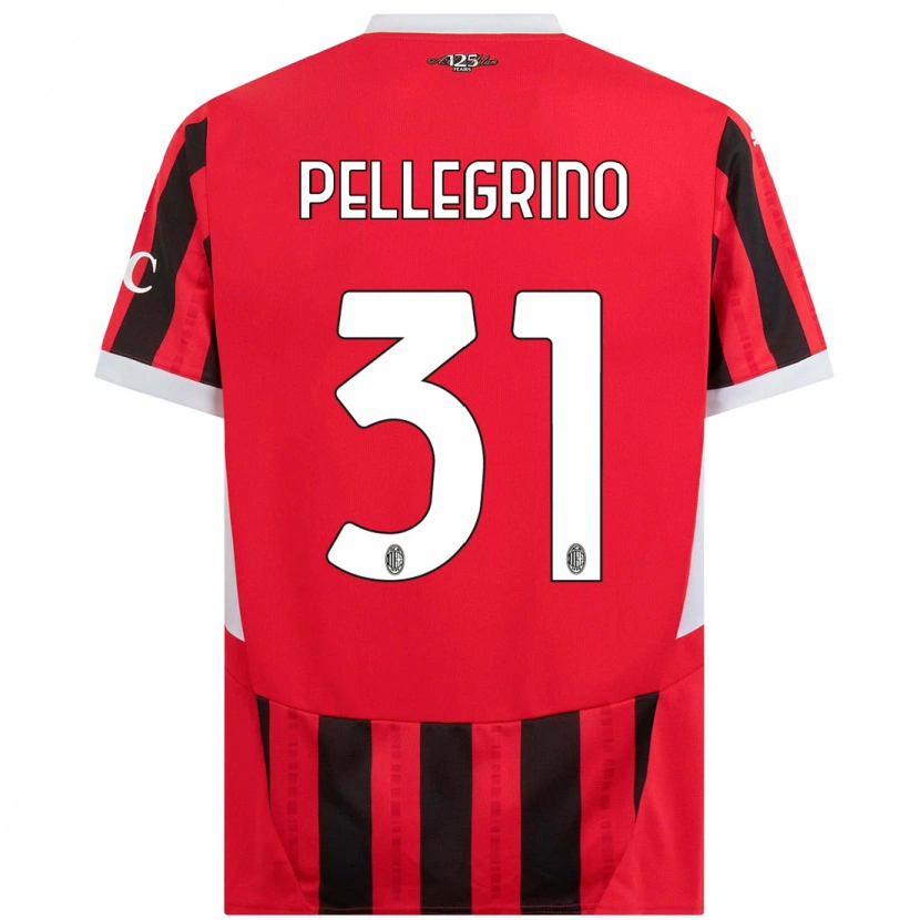 Danxen Kinderen Marco Pellegrino #31 Rood Zwart Thuisshirt Thuistenue 2024/25 T-Shirt