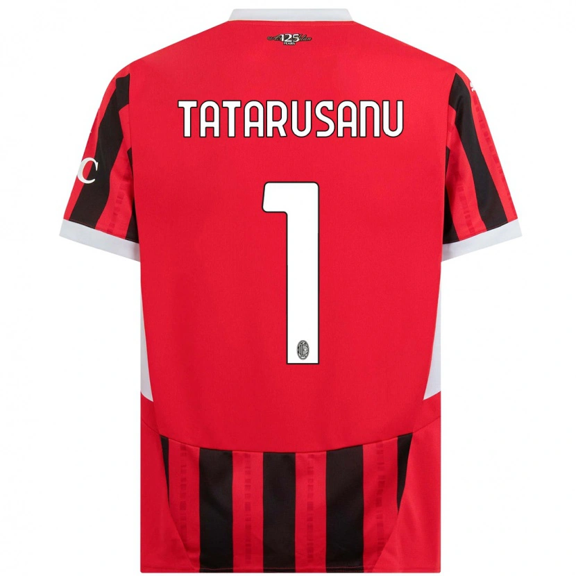 Danxen Kinderen Ciprian Tatarusanu #1 Rood Zwart Thuisshirt Thuistenue 2024/25 T-Shirt