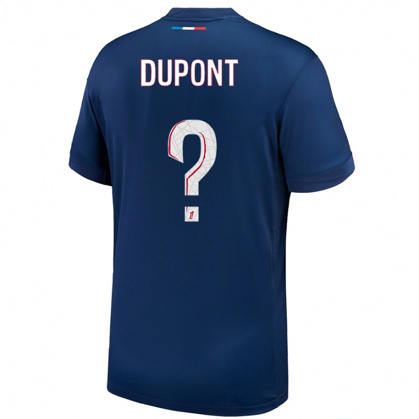 Danxen Kinderen Raphaël Dupont #0 Marineblauw Wit Thuisshirt Thuistenue 2024/25 T-Shirt