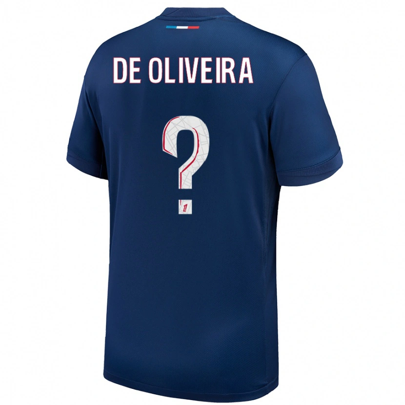 Danxen Kinderen Mathieu De Oliveira #0 Marineblauw Wit Thuisshirt Thuistenue 2024/25 T-Shirt