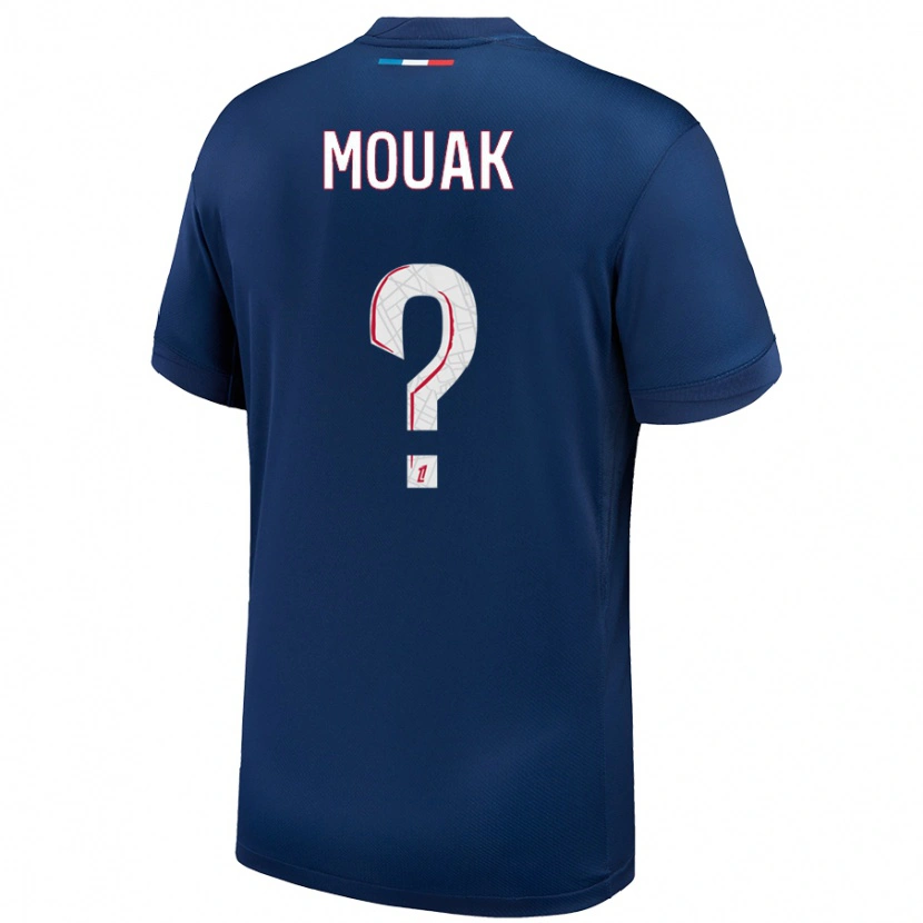 Danxen Kinderen Adam Mouak #0 Marineblauw Wit Thuisshirt Thuistenue 2024/25 T-Shirt