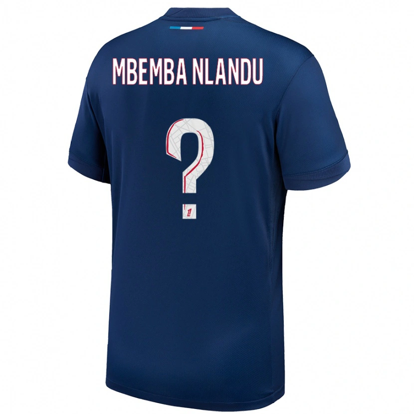 Danxen Kinderen Emmanuel Mbemba Nlandu #0 Marineblauw Wit Thuisshirt Thuistenue 2024/25 T-Shirt