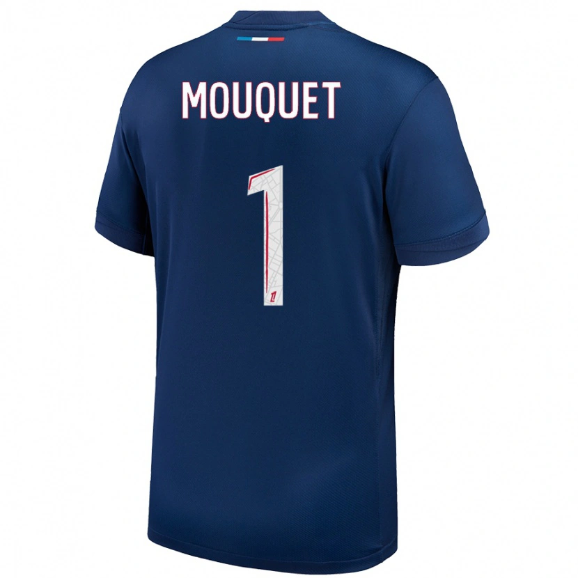 Danxen Kinderen Louis Mouquet #1 Marineblauw Wit Thuisshirt Thuistenue 2024/25 T-Shirt