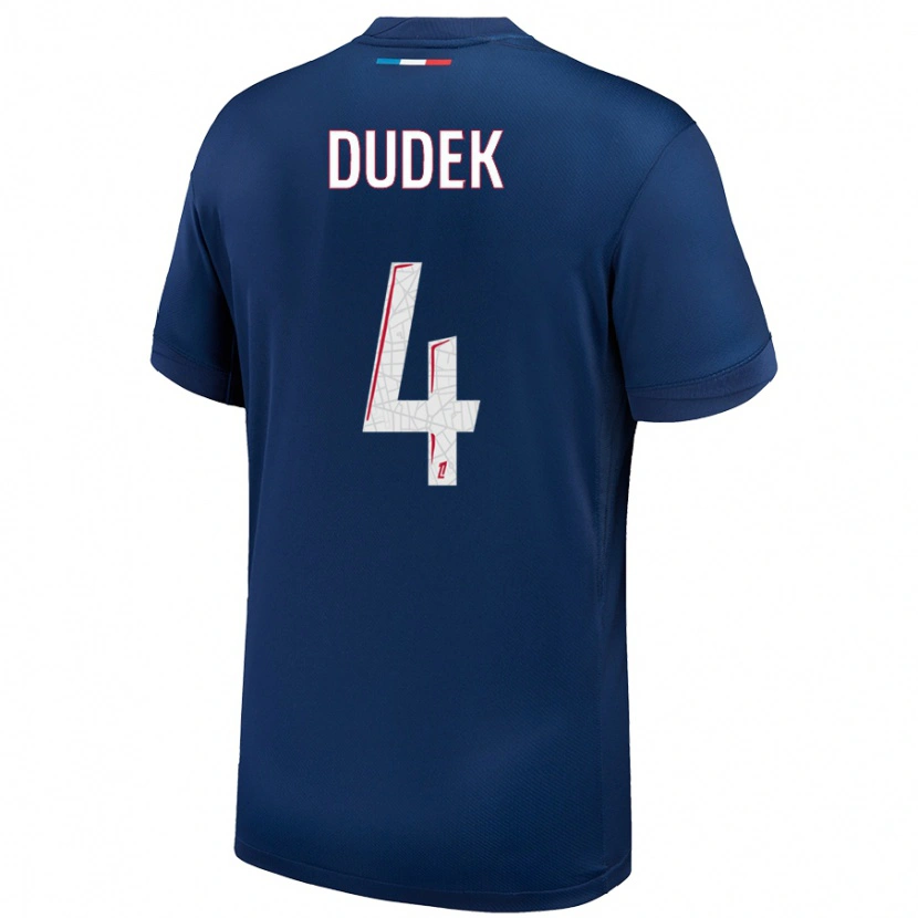 Danxen Kinderen Paulina Dudek #4 Marineblauw Wit Thuisshirt Thuistenue 2024/25 T-Shirt