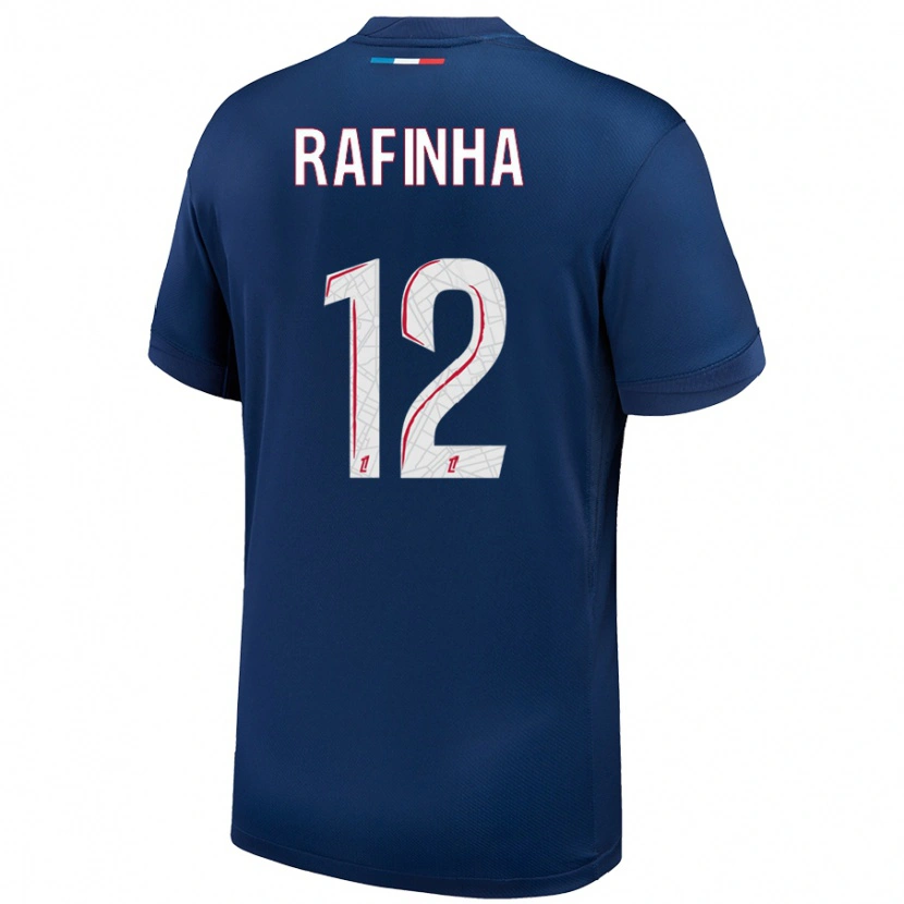 Danxen Kinderen Rafinha #12 Marineblauw Wit Thuisshirt Thuistenue 2024/25 T-Shirt