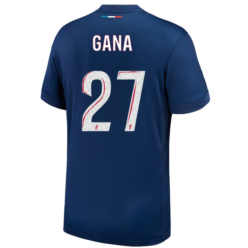 Danxen Kinderen Idrissa Gana Gueye #27 Marineblauw Wit Thuisshirt Thuistenue 2024/25 T-Shirt