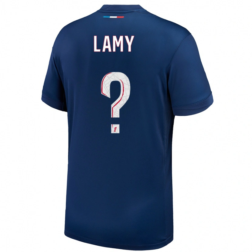 Danxen Kinderen Hugo Lamy #0 Marineblauw Wit Thuisshirt Thuistenue 2024/25 T-Shirt