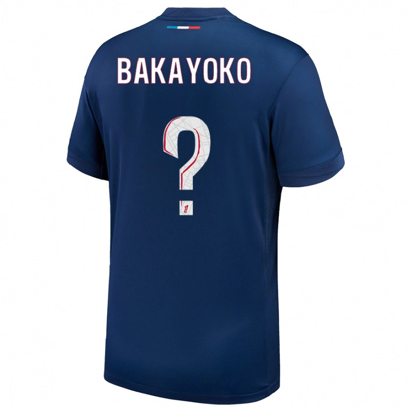 Danxen Kinderen Ibrahim Bakayoko #0 Marineblauw Wit Thuisshirt Thuistenue 2024/25 T-Shirt