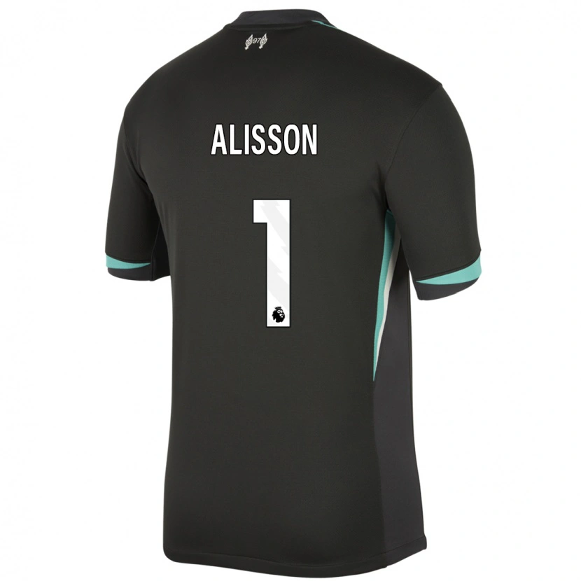 Danxen Kinderen Alisson #1 Zwart Antraciet Wit Uitshirt Uittenue 2024/25 T-Shirt