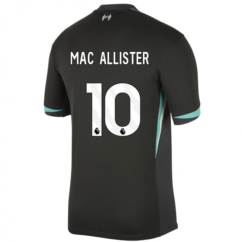 Danxen Kinderen Alexis Mac Allister #10 Zwart Antraciet Wit Uitshirt Uittenue 2024/25 T-Shirt