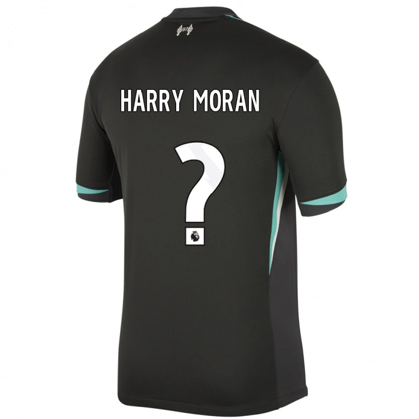 Danxen Kinderen Harry Moran #0 Zwart Antraciet Wit Uitshirt Uittenue 2024/25 T-Shirt