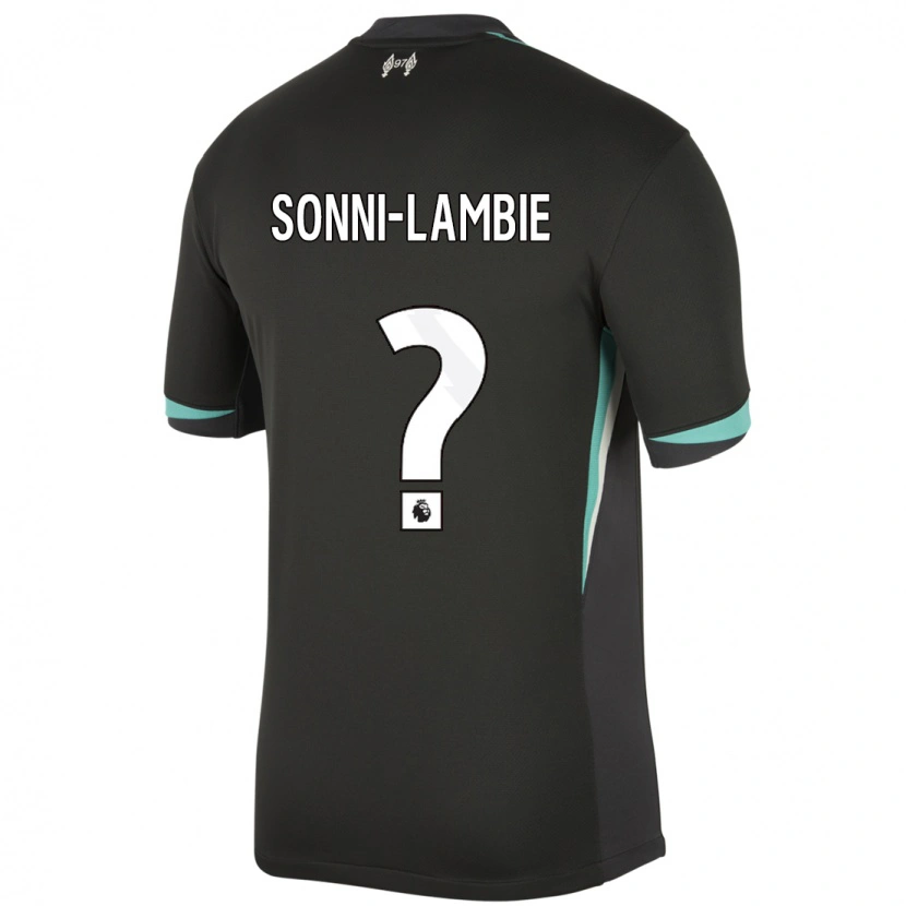 Danxen Kinderen Joshua Sonni-Lambie #0 Zwart Antraciet Wit Uitshirt Uittenue 2024/25 T-Shirt