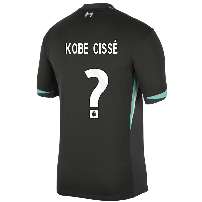 Danxen Kinderen Prince Kobe Cissé #0 Zwart Antraciet Wit Uitshirt Uittenue 2024/25 T-Shirt