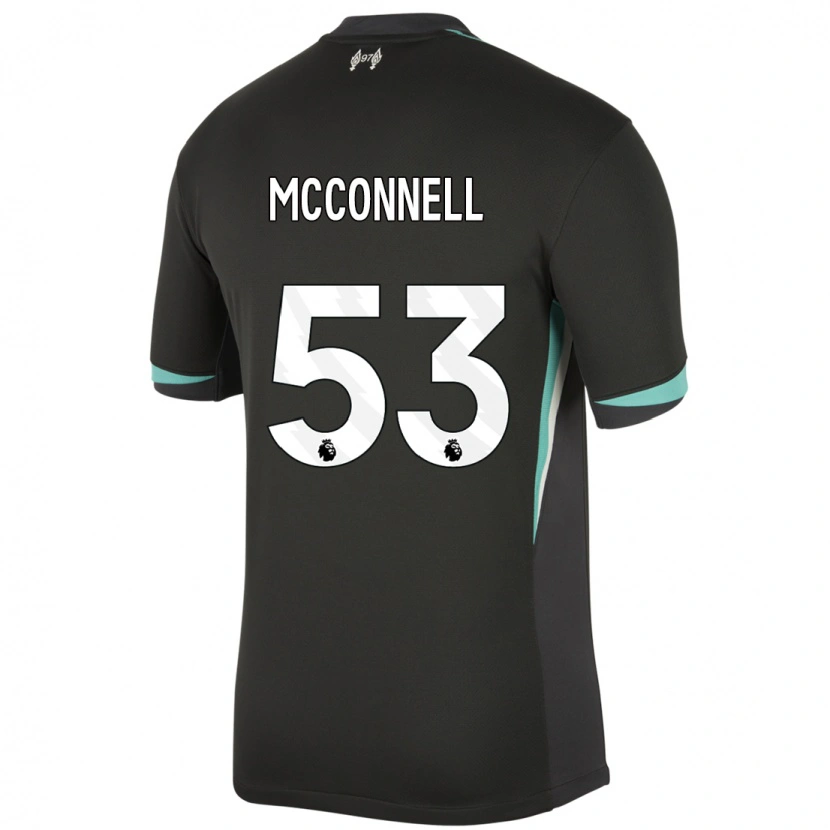 Danxen Kinderen James Mcconnell #53 Zwart Antraciet Wit Uitshirt Uittenue 2024/25 T-Shirt