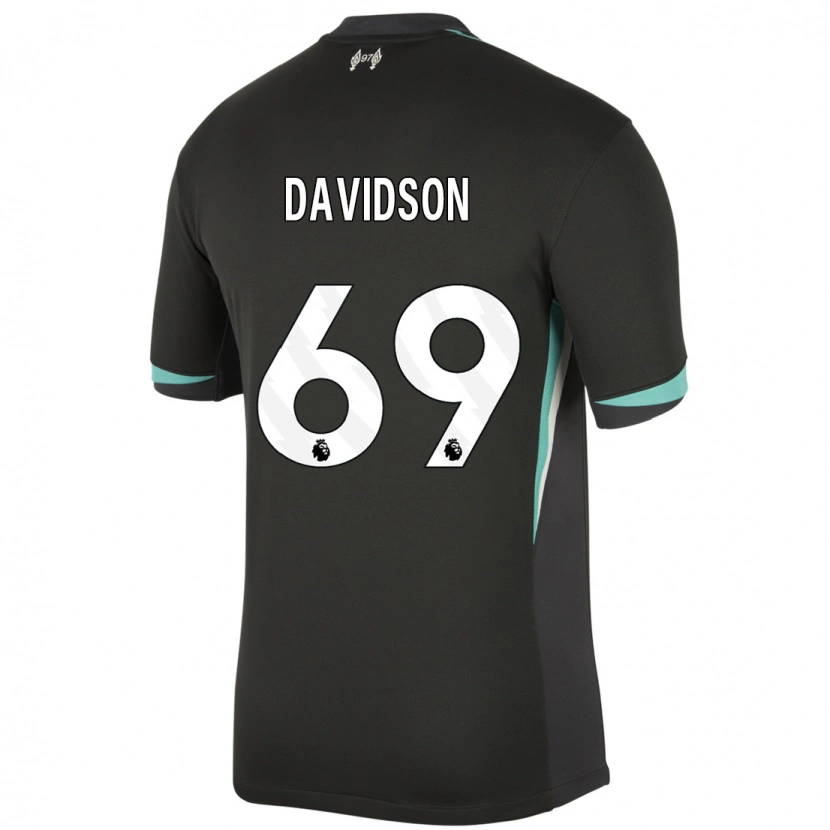 Danxen Kinderen Josh Davidson #69 Zwart Antraciet Wit Uitshirt Uittenue 2024/25 T-Shirt