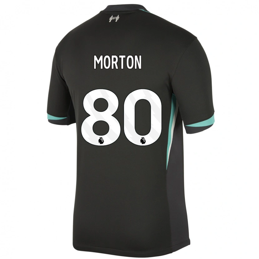 Danxen Kinderen Tyler Morton #80 Zwart Antraciet Wit Uitshirt Uittenue 2024/25 T-Shirt