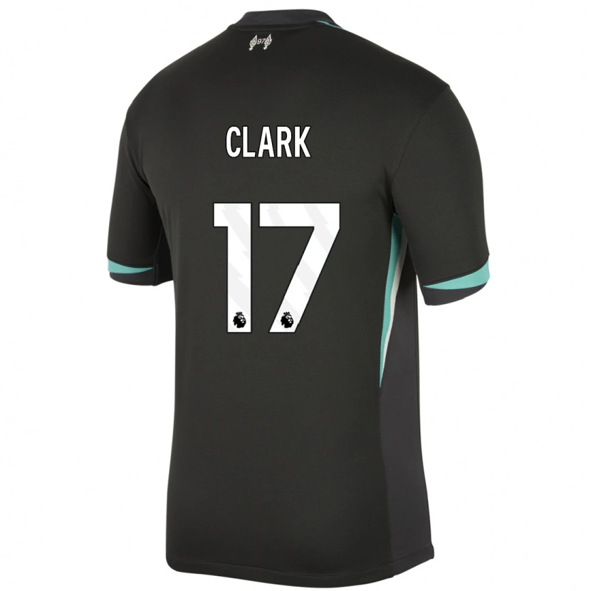 Danxen Kinderen Jenna Clark #17 Zwart Antraciet Wit Uitshirt Uittenue 2024/25 T-Shirt