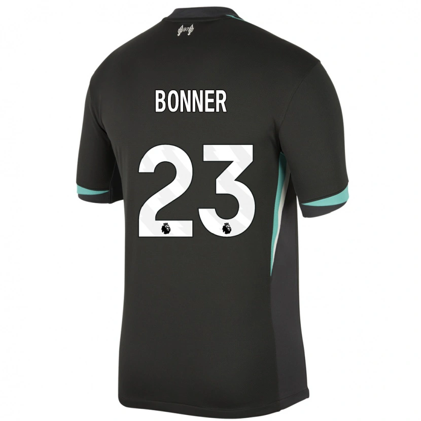 Danxen Kinderen Gemma Bonner #23 Zwart Antraciet Wit Uitshirt Uittenue 2024/25 T-Shirt