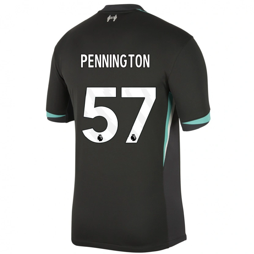 Danxen Kinderen Cody Pennington #57 Zwart Antraciet Wit Uitshirt Uittenue 2024/25 T-Shirt