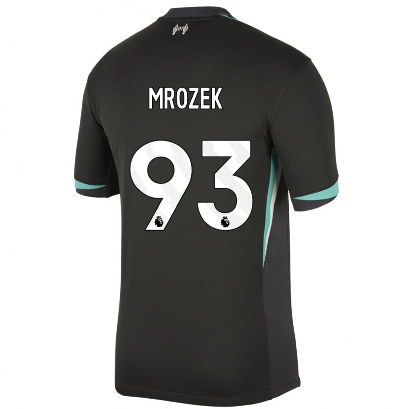 Danxen Kinderen Fabian Mrozek #93 Zwart Antraciet Wit Uitshirt Uittenue 2024/25 T-Shirt