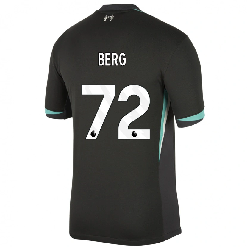 Danxen Kinderen Sepp Van Den Berg #72 Zwart Antraciet Wit Uitshirt Uittenue 2024/25 T-Shirt