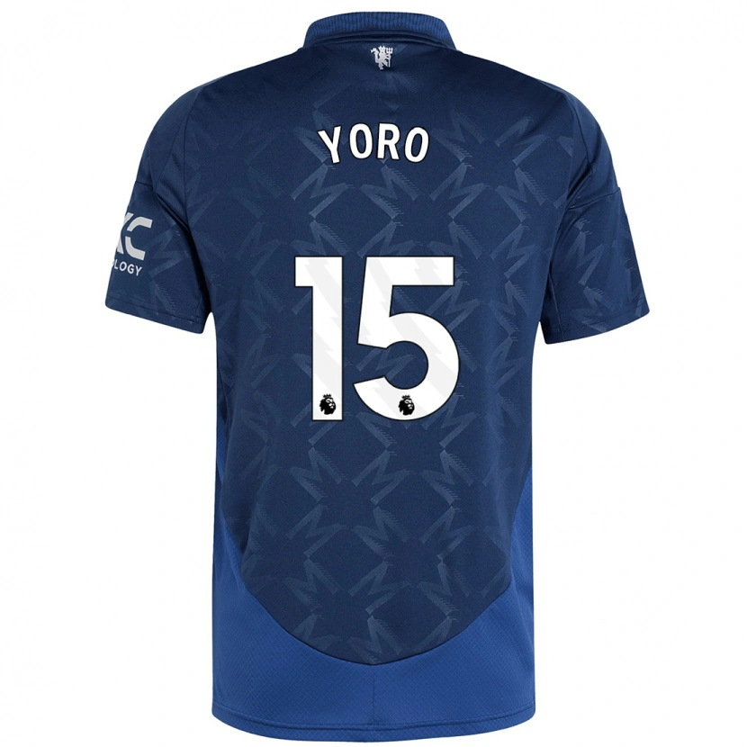 Danxen Kinderen Leny Yoro #15 Indigo Uitshirt Uittenue 2024/25 T-Shirt