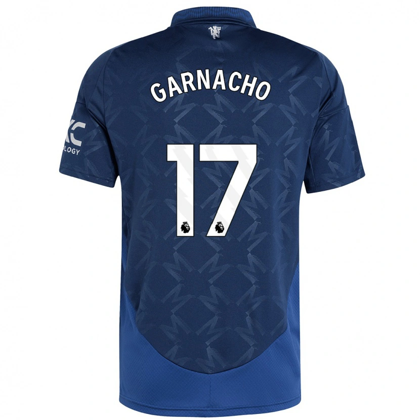 Danxen Kinderen Alejandro Garnacho #17 Indigo Uitshirt Uittenue 2024/25 T-Shirt