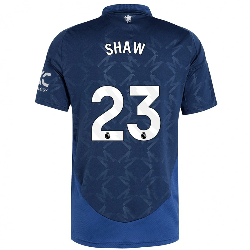 Danxen Kinderen Luke Shaw #23 Indigo Uitshirt Uittenue 2024/25 T-Shirt