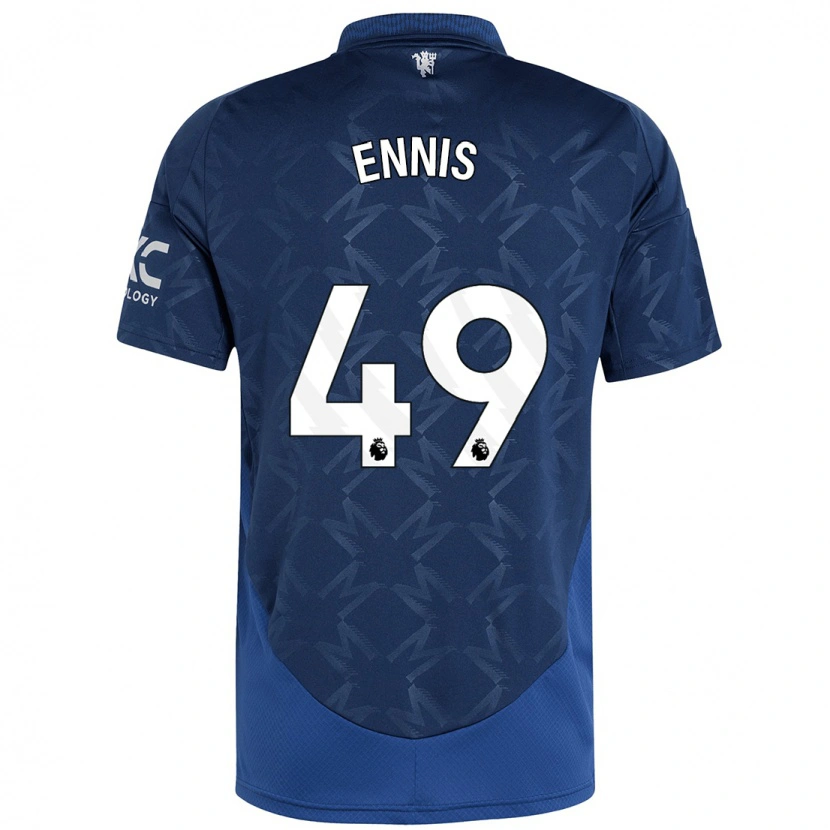 Danxen Kinderen Ethan Ennis #49 Indigo Uitshirt Uittenue 2024/25 T-Shirt