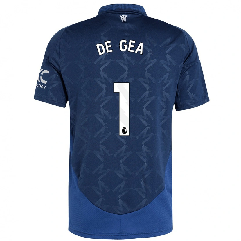 Danxen Kinderen David De Gea #1 Indigo Uitshirt Uittenue 2024/25 T-Shirt