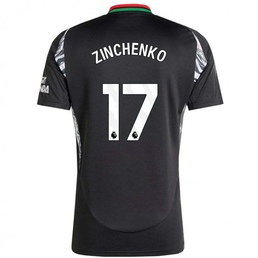 Danxen Kinderen Oleksandr Zinchenko #17 Zwart Uitshirt Uittenue 2024/25 T-Shirt