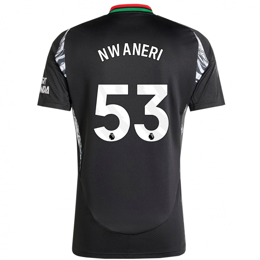 Danxen Kinderen Ethan Nwaneri #53 Zwart Uitshirt Uittenue 2024/25 T-Shirt