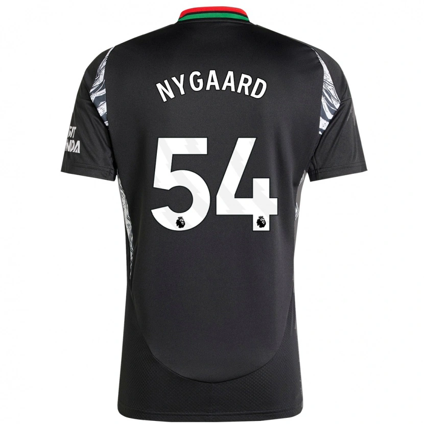 Danxen Kinderen Lucas Nygaard #54 Zwart Uitshirt Uittenue 2024/25 T-Shirt