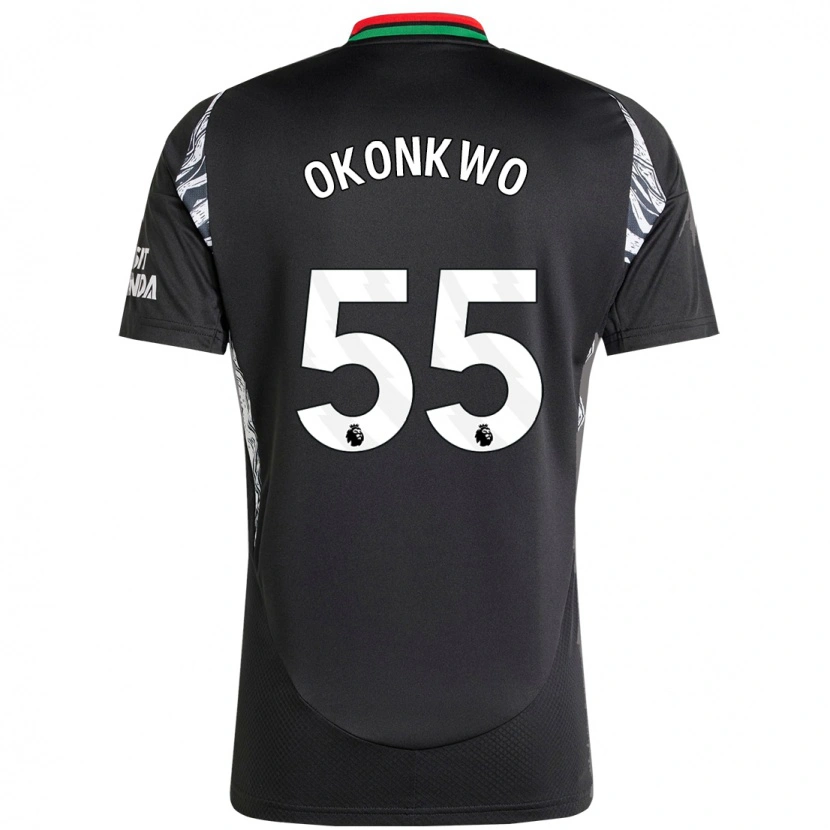 Danxen Kinderen Brian Okonkwo #55 Zwart Uitshirt Uittenue 2024/25 T-Shirt