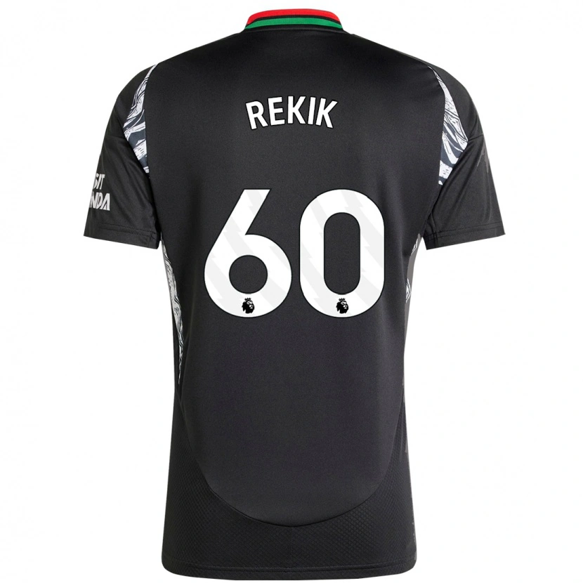 Danxen Kinderen Omar Rekik #60 Zwart Uitshirt Uittenue 2024/25 T-Shirt