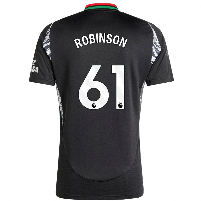 Danxen Kinderen Josh Robinson #61 Zwart Uitshirt Uittenue 2024/25 T-Shirt