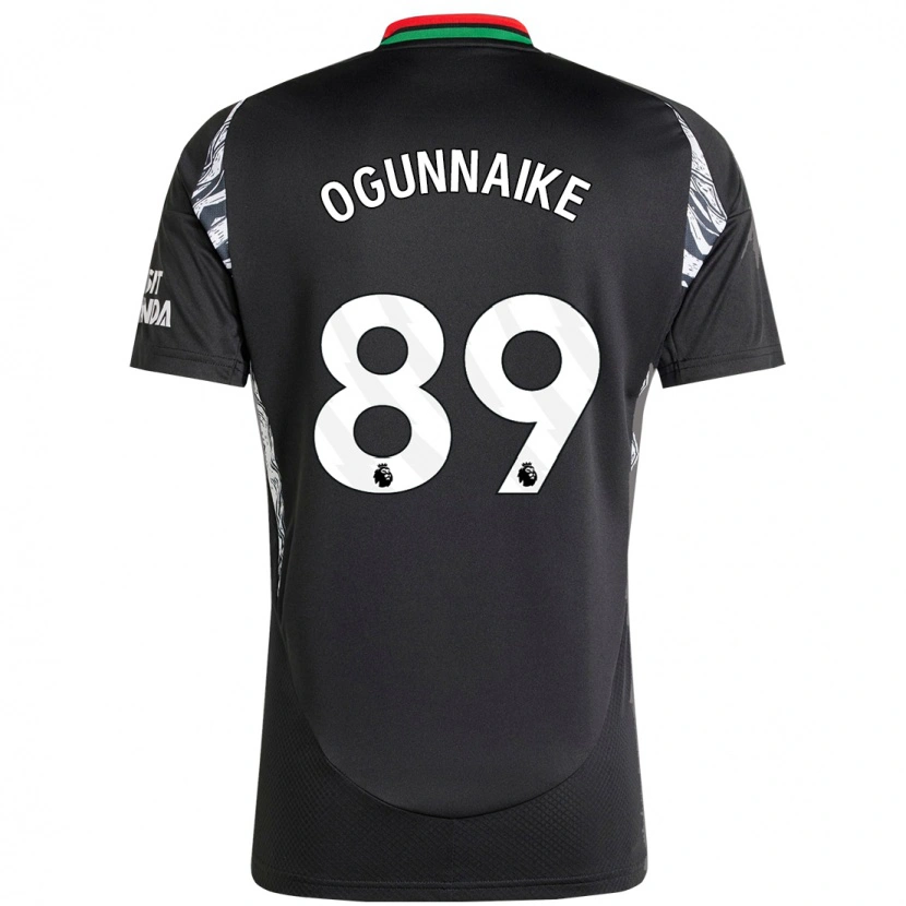 Danxen Kinderen Josh Ogunnaike #89 Zwart Uitshirt Uittenue 2024/25 T-Shirt