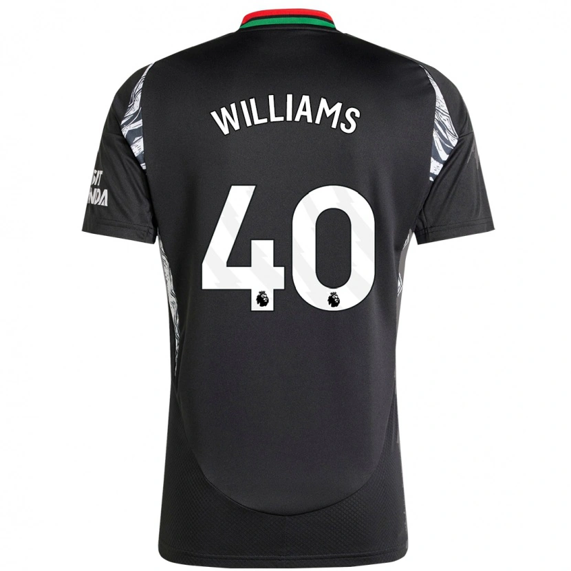 Danxen Kinderen Naomi Williams #40 Zwart Uitshirt Uittenue 2024/25 T-Shirt