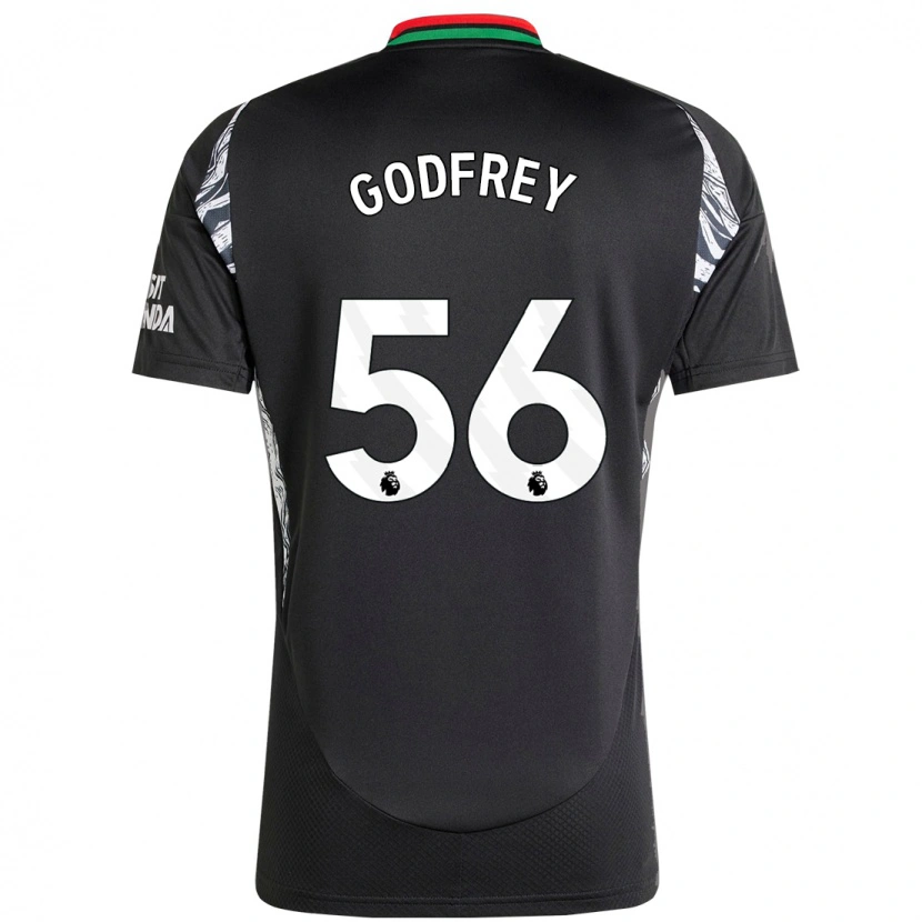 Danxen Kinderen Freya Godfrey #56 Zwart Uitshirt Uittenue 2024/25 T-Shirt