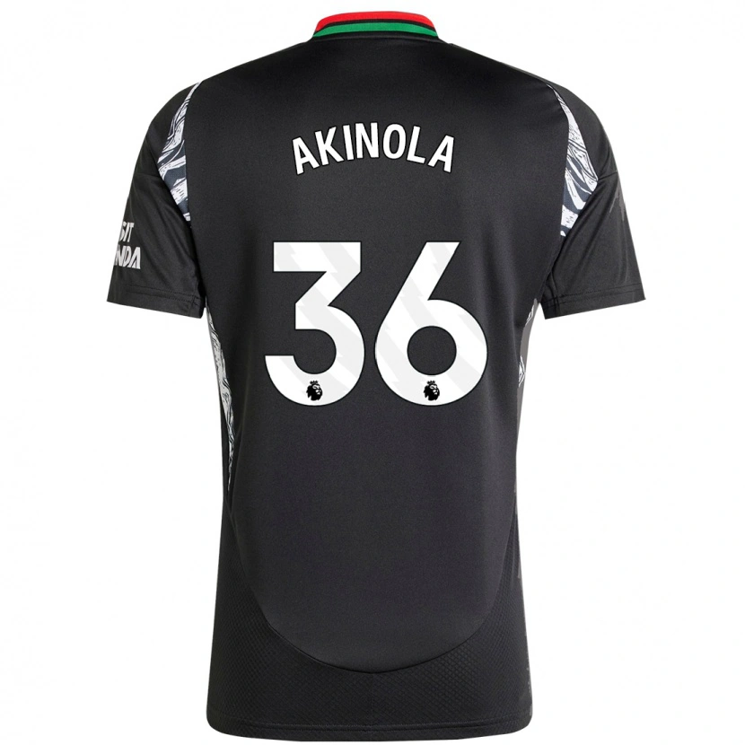 Danxen Kinderen Tim Akinola #36 Zwart Uitshirt Uittenue 2024/25 T-Shirt