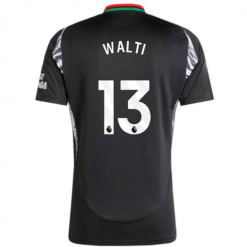 Danxen Kinderen Lia Walti #13 Zwart Uitshirt Uittenue 2024/25 T-Shirt