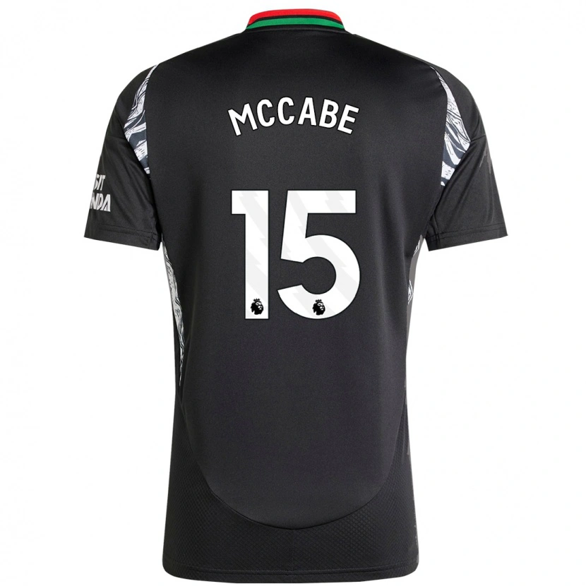 Danxen Kinderen Katie Mccabe #15 Zwart Uitshirt Uittenue 2024/25 T-Shirt