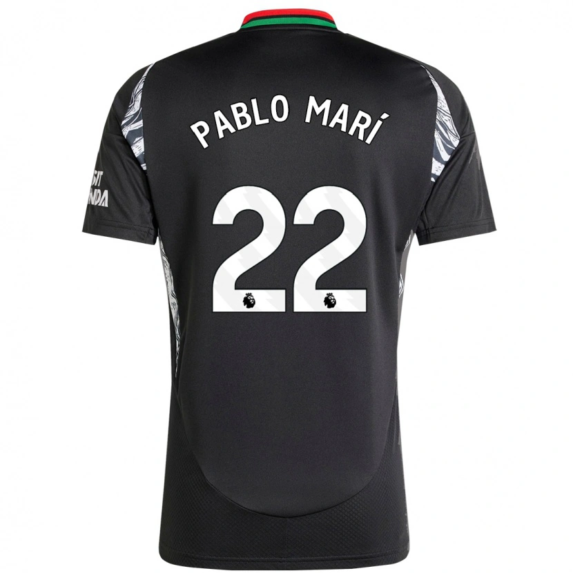 Danxen Kinderen Pablo Mari #22 Zwart Uitshirt Uittenue 2024/25 T-Shirt