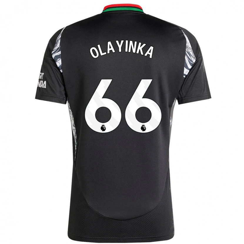 Danxen Kinderen James Olayinka #66 Zwart Uitshirt Uittenue 2024/25 T-Shirt