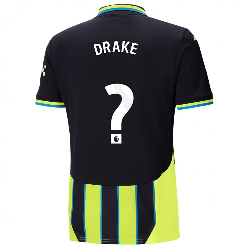 Danxen Kinderen Leke Drake #0 Blauw Geel Uitshirt Uittenue 2024/25 T-Shirt