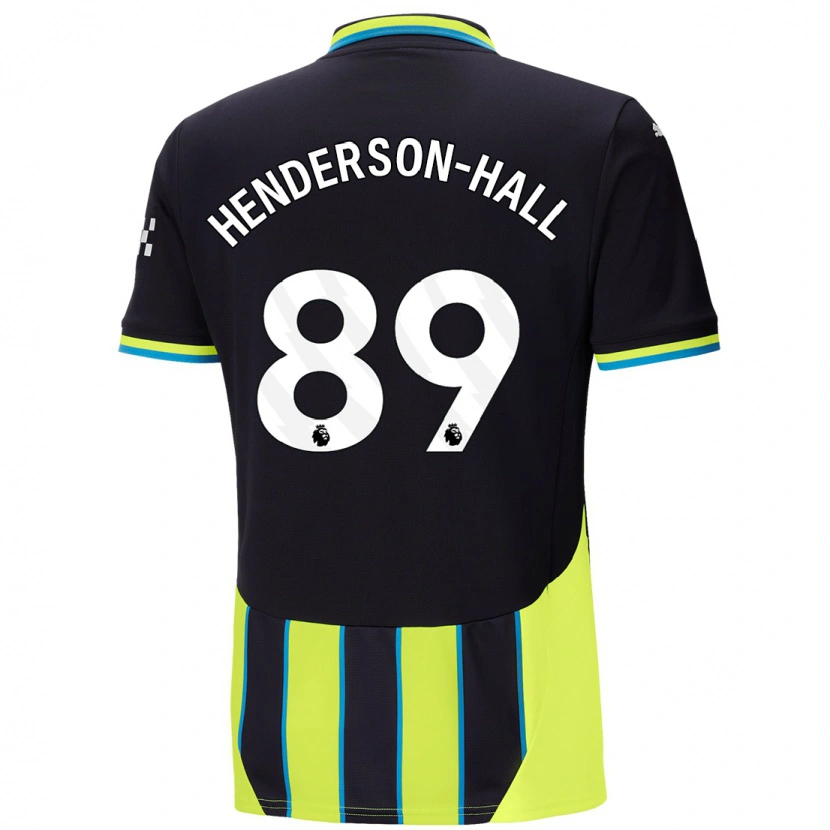 Danxen Kinderen Matty Henderson-Hall #89 Blauw Geel Uitshirt Uittenue 2024/25 T-Shirt