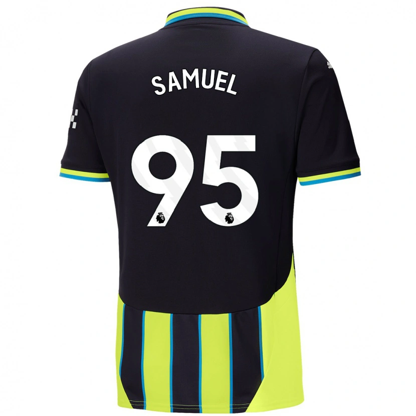 Danxen Kinderen Lakyle Samuel #95 Blauw Geel Uitshirt Uittenue 2024/25 T-Shirt