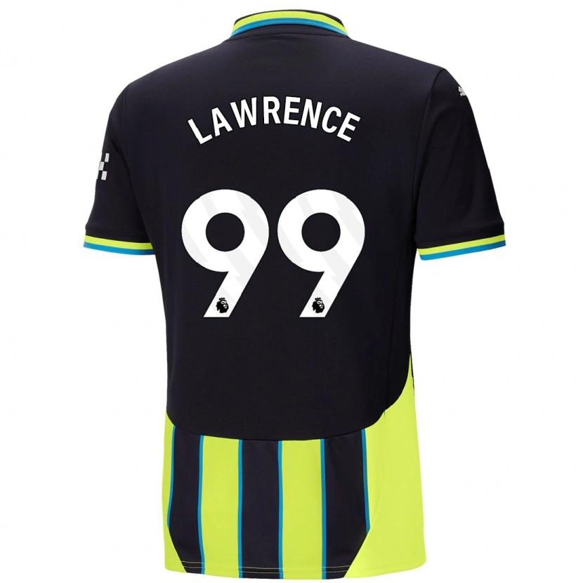 Danxen Kinderen Emilio Lawrence #99 Blauw Geel Uitshirt Uittenue 2024/25 T-Shirt