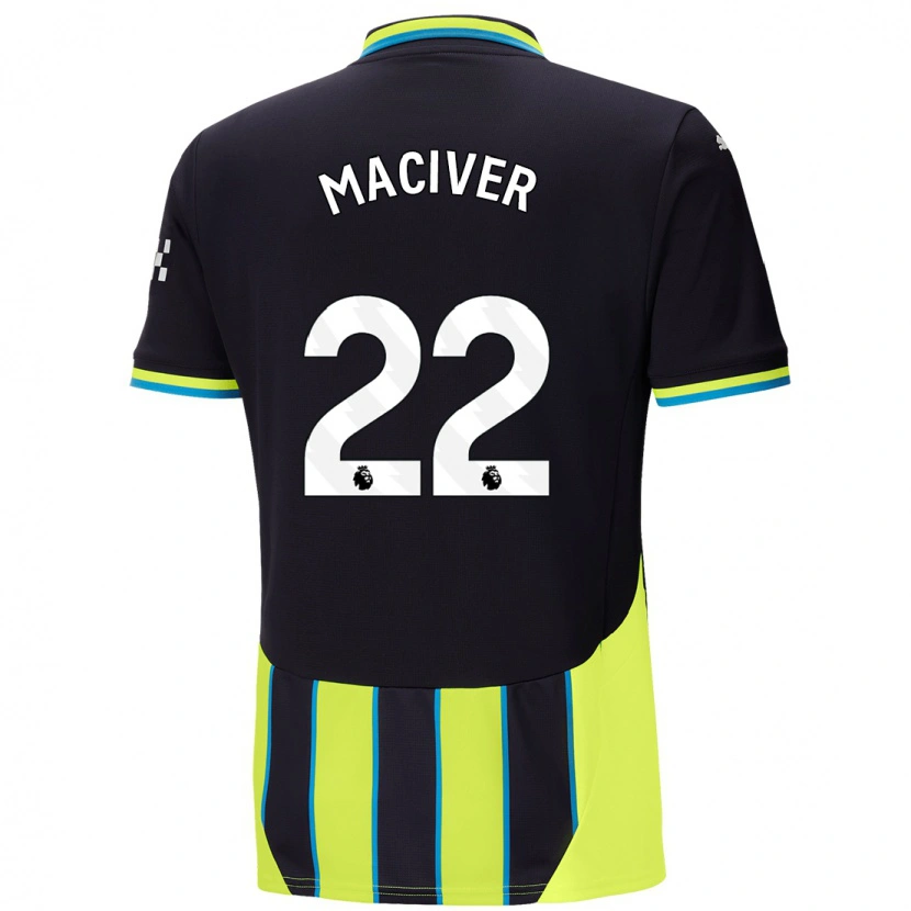 Danxen Kinderen Sandy Maciver #22 Blauw Geel Uitshirt Uittenue 2024/25 T-Shirt